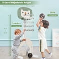 thumbnail image 4 of Topbuy Toddler 3-in-1 Basketball Hoop Adjustable Height Stand Game Set, Green, 4 of 5