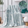 thumbnail image 1 of Dinosaur Throw Blanket Glow in The Dark Blue Lightweight Flannel Fleece Throw Blankets for Nursery Couch Bed Decor Magical Blankets All Seasons Gift for Girls Boys Baby Kids 50x60 Inch, 1 of 7