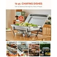 thumbnail image 5 of 2 Pack Chafing Dish Buffet Set 9 qt Stainless Steel Chafing Dishes for Buffet, 5 of 11