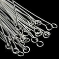 thumbnail image 2 of 100x Metal Eye Pins Agujas para Resultados Fabricación de Joyas Artesanía, 2 of 8