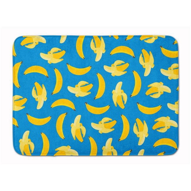 Carolines Treasures BB5149RUG Bananas on Blue Machine Washable Memory Foam Mat