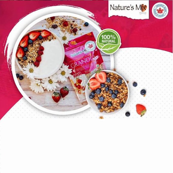 MADE IN CANADA - Nature's Mix Cranberry Maple Granola, Resealable Bag, 575g