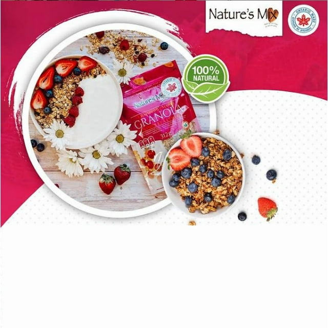 MADE IN CANADA - Nature's Mix Cranberry Maple Granola, Resealable Bag, 575g