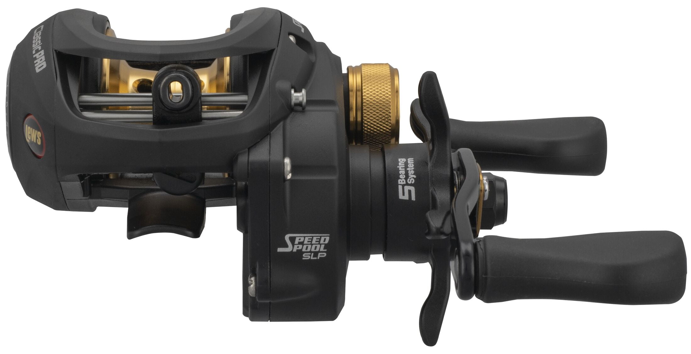 Lew’s Classic Pro Baitcast Fishing Reel, LH Retrieve, 7.5:1 Gear Ratio, 4+1 Bearings (Clam Packaging)