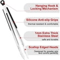 thumbnail image 3 of Stainless Steel Kitchen Tongs Set Metal Food Tongs, 3 of 7