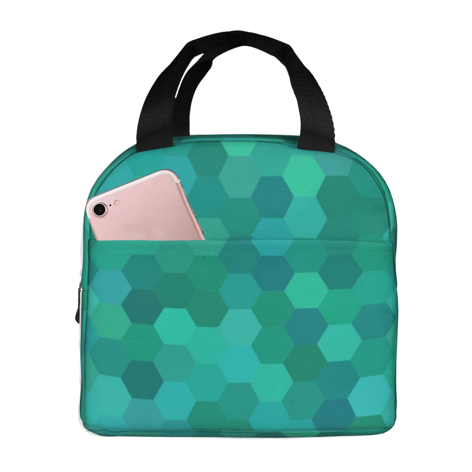 Reusable Lunch Bag, Insulated Lunch Bag for Women Men - Green Pixel ...