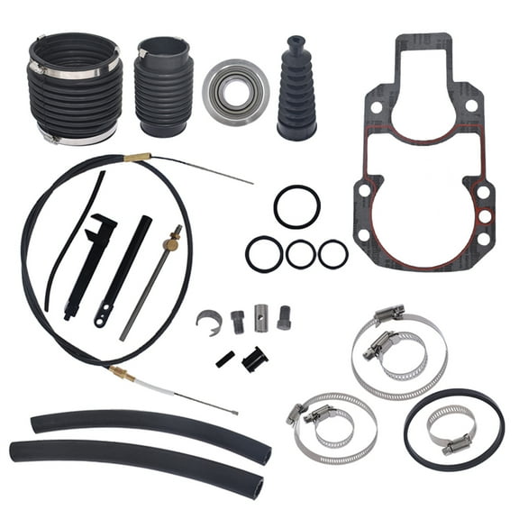 Transom Seal Bellow Repair Kit with Lower Shift Cable Replacement for Mercruiser Alpha One SEI 865436A02 19543A10 19543A8 18-2603