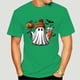 thumbnail image 3 of Camisetas de verano para hombre, ropa con estampado gráfico de fantasma, café, calabaza, Halloween, deportes informales, cuello redondo, camiseta de manga corta, Top, 3 of 5