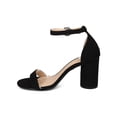 thumbnail image 4 of New Women Liliana Daki-2 Faux Suede Open Toe Ankle Strap Round Block Heel Sandal, 4 of 6