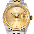 thumbnail image 2 of Pre-Owned Rolex Datejust 36MM 16233 Champagne Dial Fluted Bezel Two Tone Yellow Gold Jubilee Bracelet, 2 of 8