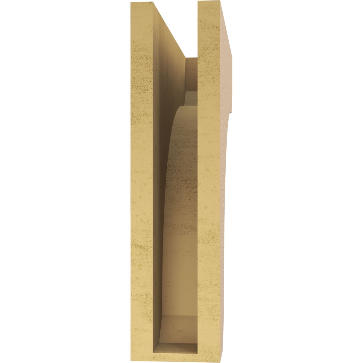 4"W x 16"D x 16"H Thin Legacy Rough Cedar Woodgrain TimberThane Corbel, Primed Tan