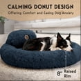 thumbnail image 4 of Cama para perro PET JETT grande 91 cm, calmante, tipo donut, suave, gris oscuro, 4 of 8
