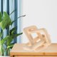 thumbnail image 4 of 2 uds 3 eslabones decoración de eslabones de cadena adorno artesanal de madera para estante mesa granja blanco Zulema Eslabón de cadena decorativo, 4 of 8