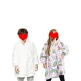 thumbnail image 4 of goowrom Family Cartoon Digital Printing Lamb Wool Warm Hooded Blanket, 4 of 9