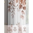 thumbnail image 6 of Eucalyptus Leaves Sheer Curtains 72 Inch Length 2 Panels Set Window Treatments, Grey Pink Summer Botanical Watercolor Weeping Rod Pocket Semi Curtains for Living Room/Bedroom/Kitchen, 104"W x 72"L, 6 of 7