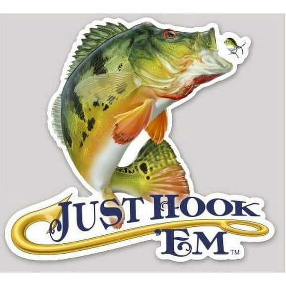 JHE Peacock Bass Decal 6.00" x 5.43"; Weatherproof Vinyl Decal for Windows, Cars, Trucks, Laptops, Etc