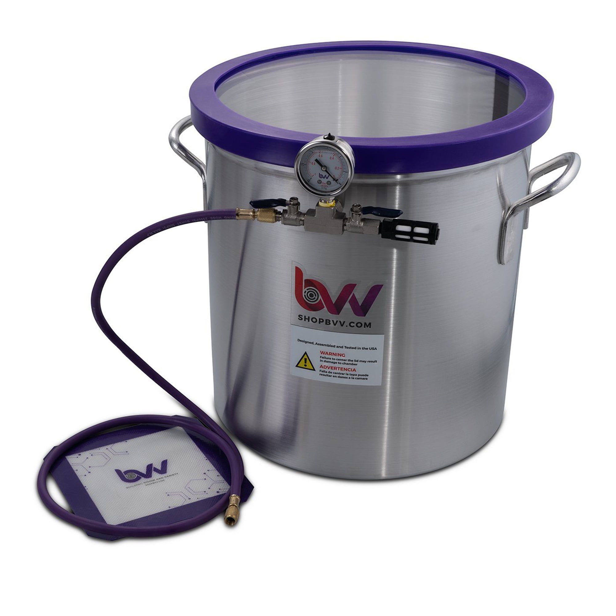 Best Value Vacs 10 Gallon Side Mount Aluminum Vacuum and Degassing Chamber