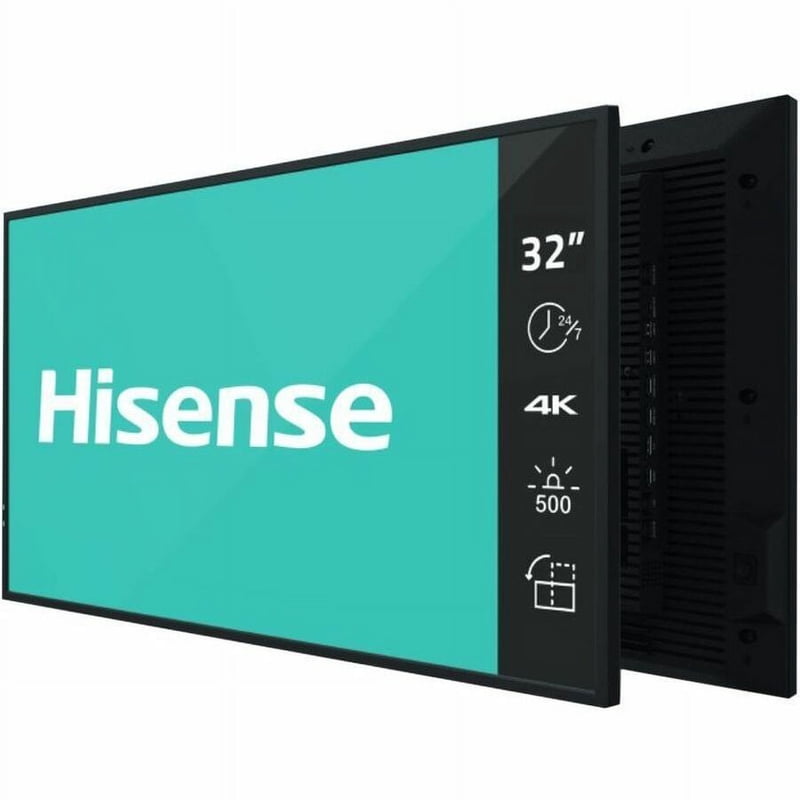 Hisense 32DM66D 32 Full HD Digital Signage Display - 24/7 Operation front and back view