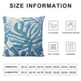 thumbnail image 5 of RUIYC Throw Pillow Cover Blue Tropical Décor Turquoise Cushion Cover for Couch Floor Pillowcase Teal Plant Monstera Leaf Loop,, 5 of 5