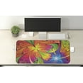 thumbnail image 2 of Fractal Computer Mouse Pad, Vibrant Rainbow Colored Floral Pattern Vivid Contrast Curved Leaves Artisan Print, Rectangle Non-Slip Rubber Mousepad X-Large, 35" x 15", Multicolor, by Ambesonne, 2 of 2