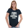 thumbnail image 3 of Camo is a Neutral Color Cute Hunter Womens Fitted Plus Size Graphic Tee Brisco Brands 3X, 3 of 5