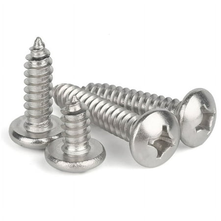 

10/50pcs M1 M1.2 M1.4 M1.7 M2.2 M2.6 M3 M4 M5 M6 Mini 304 stainless steel Cross Phillips Pan Round Head Self tapping Wood Screw