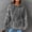 Gray, variant on Dolkfu Green Fall&Winter Tops for Women Pull-on Retro Vintage Crew Neck Long Sleeve Sweatshirts & Hoodies Vintage Finish Floral Tops Army Green,L