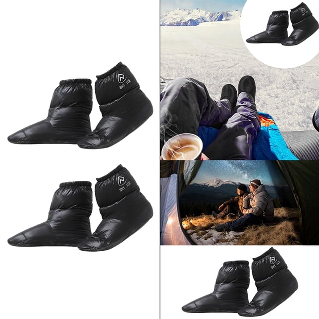 2x Botines de plumón de del 90%, zas de mujer, hombres, mujeres, acampando, mochilero, hogar, dormitorio, de Cola Zapatillas blancas abajo