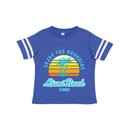 

Inktastic Summer Enjoy the Sunshine Miami Beach Florida in Blue Gift Toddler Boy or Toddler Girl T-Shirt