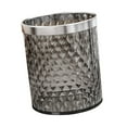 thumbnail image 2 of Papelera redonda elegante de 16 L, transparente, reutilizable. Gris, 2 of 9