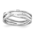 thumbnail image 1 of SS White Ice .03ct. Diamond Ring Size 7, 1 of 3