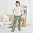 thumbnail image 6 of Wobogo Blue Plaid Lemon Long Pajama Pants Bottoms Soft Sleepwear with Pockets, 6 of 9