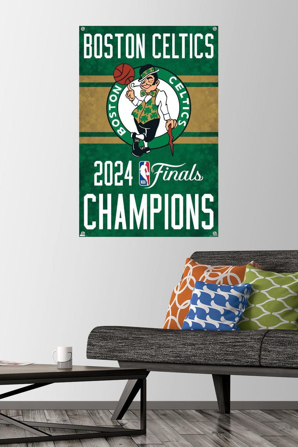 NBA Boston Celtics - 2024 NBA Finals Team Logo Wall Poster, 22.375" x 34" Framed