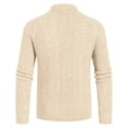 thumbnail image 4 of Men's Button Henley Knit Sweater Long Sleeve Casual Textured Pullover Top, 4 of 5