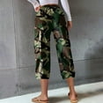 thumbnail image 7 of Women's Casual Pants Women'S Casual Camouflage Print Cargo Pants Stretch Elastic Waist Tapered Pants With Pockets, Women's Casual Pants XXXL, 7 of 7