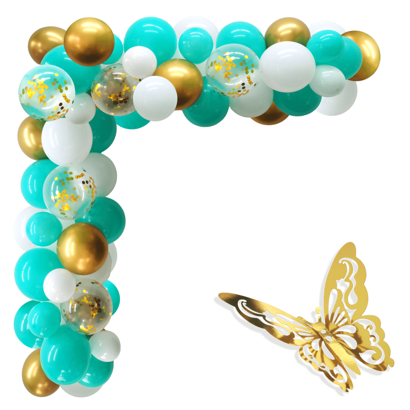 Teal Balloon Garland Kit 122pcs Teal Balloon Arch Kit with Gold