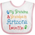 thumbnail image 3 of Inktastic Arizona Grandma Grandpa Love Me Boys or Girls Baby Bib, 3 of 4