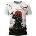 thumbnail image 5 of Men Japanese Samurai Dragon Graphic Crew Neck T-Shirt, Loose Fit Short Sleeve Cool Oriental Print Basic Tee Summer Street Casual Daily Tops(Black1,XXXXXL), 5 of 5