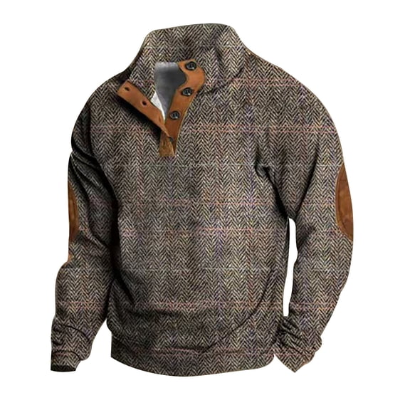 Men's Loose Fit Retro Casual Long Sleeve T-Shirt Plus Size Autumn Daily Athletic Comfort Top Trendy Long Sleeve Shirts for Men Pullover Sweatshirts Soft Comfy Sweatshirt