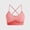 Watermelon Red, variant on Xfvqtps Sports Bras for Women Wireless Spaghetti Strap Padded Push up Rib Solid Color Crop Tank Tops for Yoga Gym Fitness Sky Blue