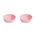 thumbnail image 2 of Cesta para freidora de aire Naiovety de silicona reutilizable antiadherente resistente al calor color Rosado 2Conjunto, 2 of 6