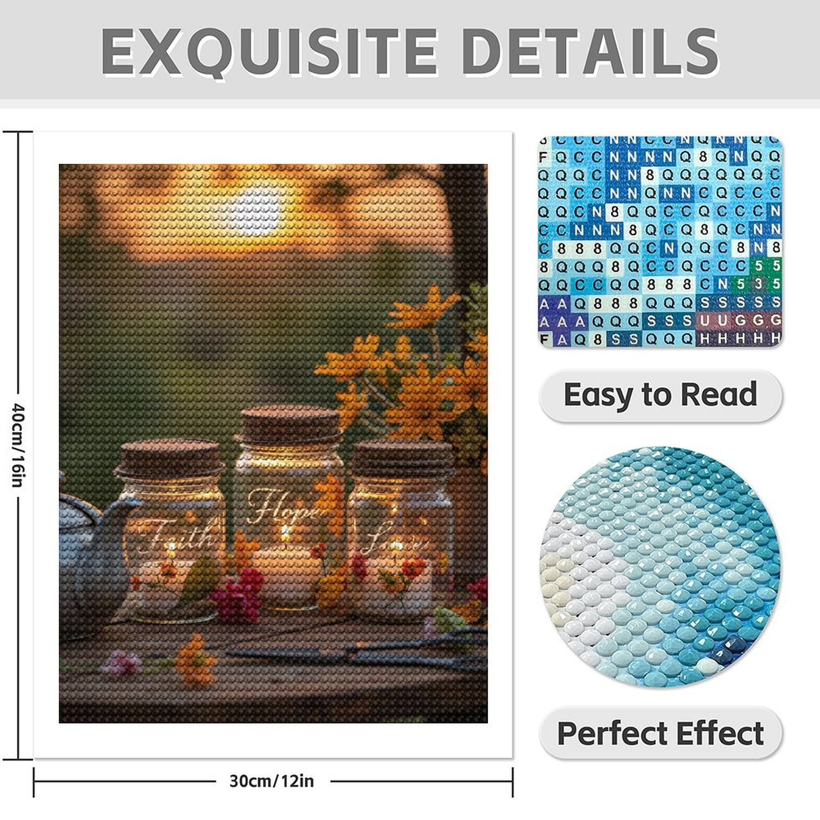 Diamond Art Kit for Adults, Candles And Sunset With Flowers Diamond Painting for Adults Beginners, DIY Diamond Art Painting Kits, 5D Diamond Painting Crafts for Home Decor 12x16 Frameless