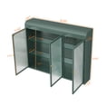thumbnail image 4 of Wall Mounted 3 Door Dark Green Arched Glass Cabinet | Applicable to Different Rooms, Provide Storage and Stylish Look, 4 of 6