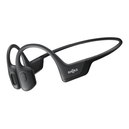 UPC: 0850033806359 | AfterShokz OpenRun Pro – Headphones with mic – open ear – behind-the-neck mount – Bluetooth – wireless – black