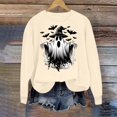 thumbnail image 6 of Frostluinai Womens Crewneck Sweatshirts Spooky Ghosts Pumpkin Graphic Pullover Halloween Party Long Sleeve Fleece Sweat Shirt XS-XXXL, 6 of 6