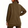 thumbnail image 6 of cocolona Womens Half Zip Pullover Sweatshirts Casual Long Sleeve Stand Collar Shirts Workout Loose Solid Color Tops, 6 of 8