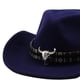 thumbnail image 4 of Sombrero de vaquero para mujer, invierno, otoño, ligero, moda informal, sombrero de vaquera para viajes Azul marino, 4 of 9
