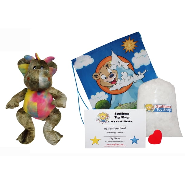 Make Your Own Stuffed Bear Kit - 16 Inch No Sew Fizzy The Bear With Cute Backpack & Accessories