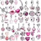 thumbnail image 2 of NEW Authentic 925 Sterling Silver Pink Original Charm Love Potion Murano Glass Heart Dangle Beads Fit Pandora Bracelet Jewelry, 2 of 4