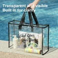 thumbnail image 6 of Vrorvz Extra Large Transparent Swimming and Beach Bag Thick PVC Handheld Tote with Zipper Suit for Travel Storage and Personalized Gifts for Women and Bridesmaids, 6 of 6